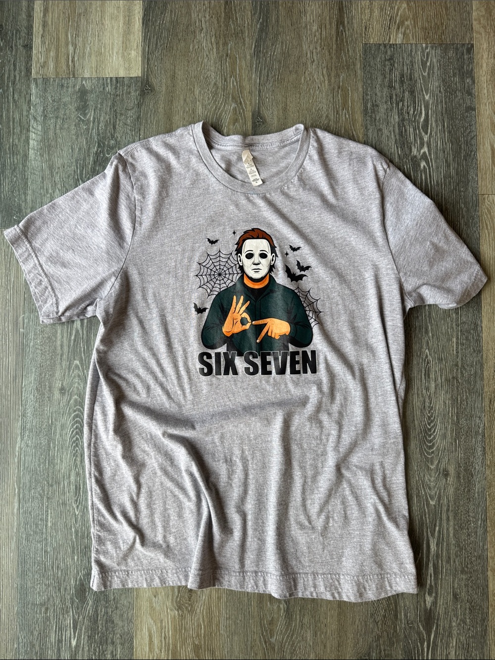 Bella Canvas Gray Six Seven Michael Myers Graphic Tee
